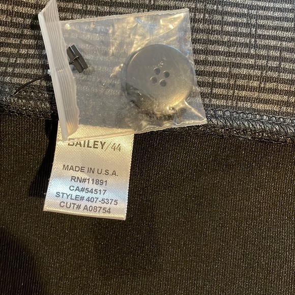 Bailey / 44 Medium Soft Peter the Great Striped Blazer in Black & Anthracite - Picture 4 of 12